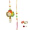 India Rakhi for Brother and Bhabhi Traditional Lumba Designer Fancy Bracelet Couple Rakhi for Bhaiya Brother Bhai Rakhi for Brother Gift Hamper Roli Chawal